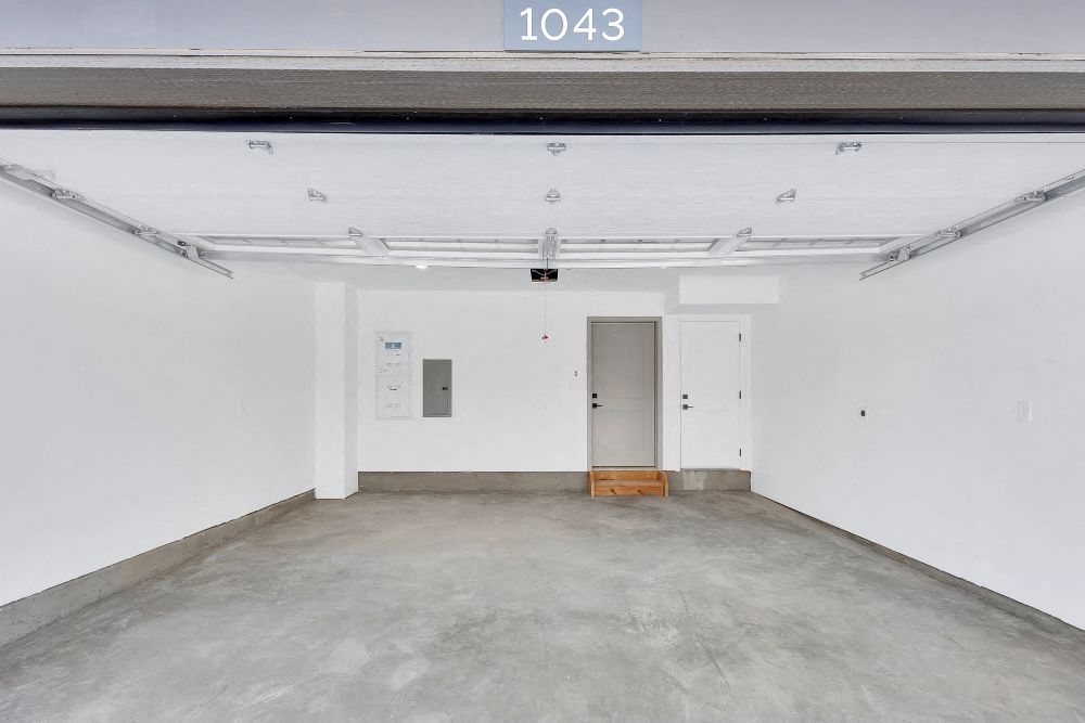 Spacious garage with entrance into the home